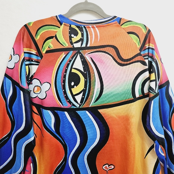 Colorful Graphics Long Sleeves Tee Shirt, Size 3X - Picture 4 of 14